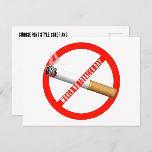 世界禁煙デー ポストカード (正面/裏面)