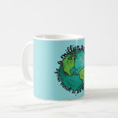 世界私達は作ろうと思っています コーヒーマグカップ (正面左)