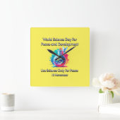 世界科学の平和と発展の日。 スクエア壁時計 (ホーム)