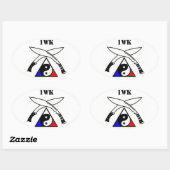 世界空手協会エンブレム 楕円形シール (シート)