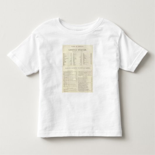 世界米国の索引地図書 トドラーTシャツ (正面)