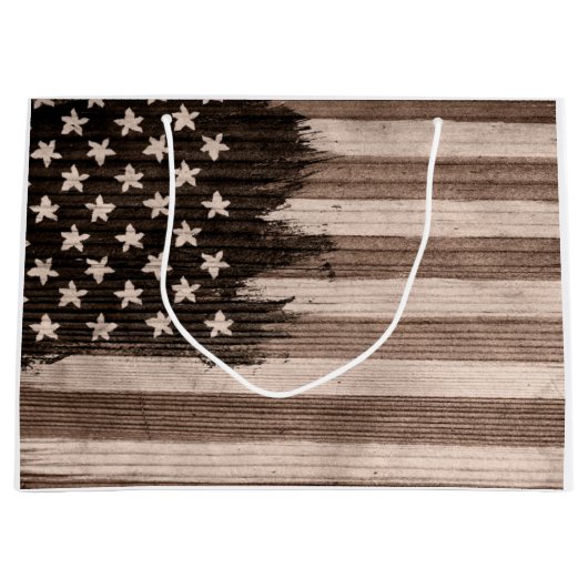 世界米国国旗USA大抱き枕 ラージペーパーバッグ (正面)