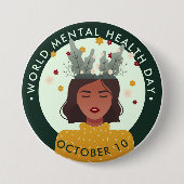 世界精神衛生デー 缶バッジ (正面)
