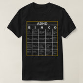 世界精神衛生認識度デーADHDビンゴおもしろい Tシャツ (デザイン正面)