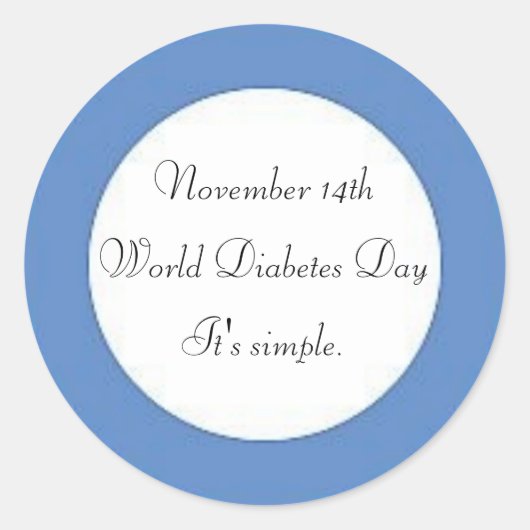 世界糖尿病の日 ラウンドシール (正面)