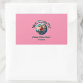 世界糖尿病の日。砂糖を加えずに甘くする。 長方形シール (バッグ)