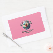 世界糖尿病の日。砂糖を加えずに甘くする。 長方形シール (封筒)