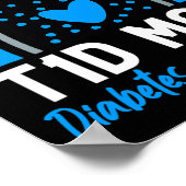 世界糖尿病デイウェアT1Dタイプ1糖尿病ママ ポスター (角)