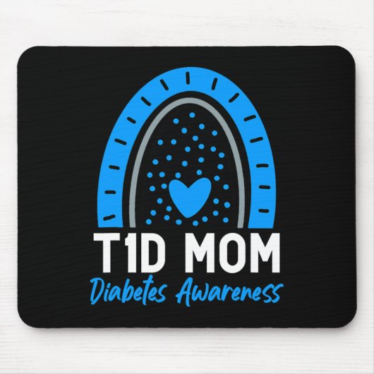 世界糖尿病デイウェアT1Dタイプ1糖尿病ママ マウスパッド (正面)