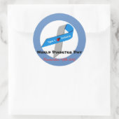 世界糖尿病デイステッカー ラウンドシール (バッグ)