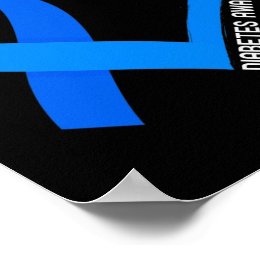 世界糖尿病デイタイプ1タイプ2型糖尿病アワレ ポスター (角)