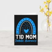 世界糖尿病デーの服 T1D 1型糖尿病ママ カード (黄色い花)