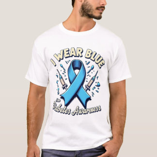 世界糖尿病デー認識度シャツ Tシャツ