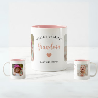 世界素晴らしおばあちゃん2写真モダンKeepsake Mug ツートーンマグカップ