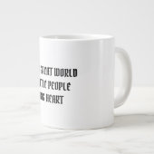 世界素晴らしの小さな人々の大きなハート ジャンボコーヒーマグカップ (正面右)