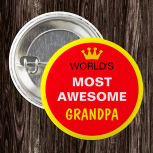 世界素晴らしの最も多い – 最高のGRANDPA ( 1) 缶バッジ