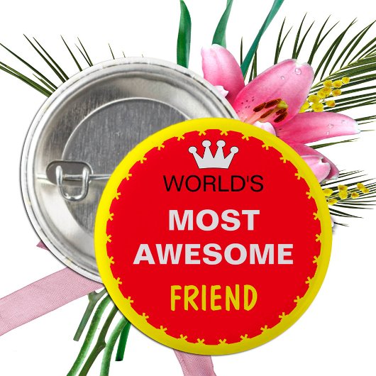 世界素晴らしの最最高の近- FRIEND 缶バッジ