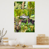 世界素晴らしの白ワインの品種 ポスター (キッチン)