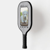 世界素朴のドッグ最高のパパカスタム写真 ピックルボールラケット (左)