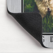 世界素朴の犬最高ののパパ手の写真 マウスパッド (コーナー)