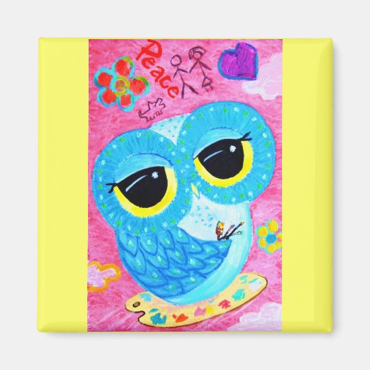 世界絵を描Aの良い場所 マグネット (正面)