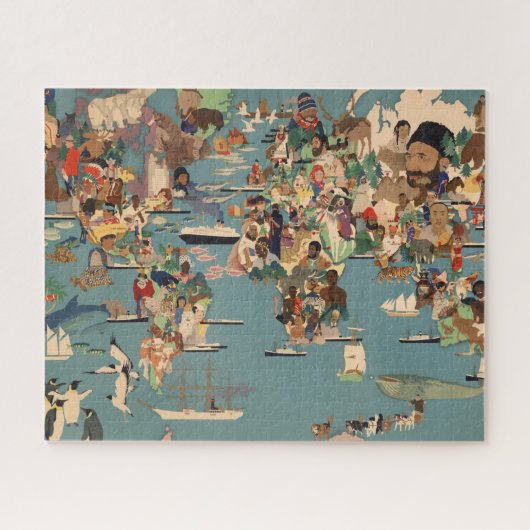 世界絵図 ジグソーパズル (横)