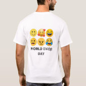 世界絵文字の日 記念ポスター Tシャツ (裏面)