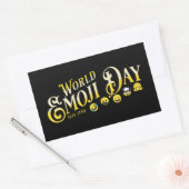 世界絵文字の日 長方形シール (封筒)