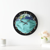 世界緊急コロナウイルス ラージ壁時計 (ホーム)