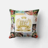 世界義母最高の義母写真コラージュ クッション (裏面)