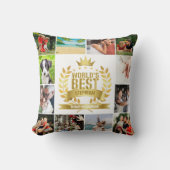 世界義母最高の義母写真コラージュ クッション (正面)