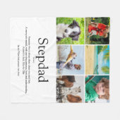 世界義父最高の義父定義6写真 フリースブランケット (正面(横))