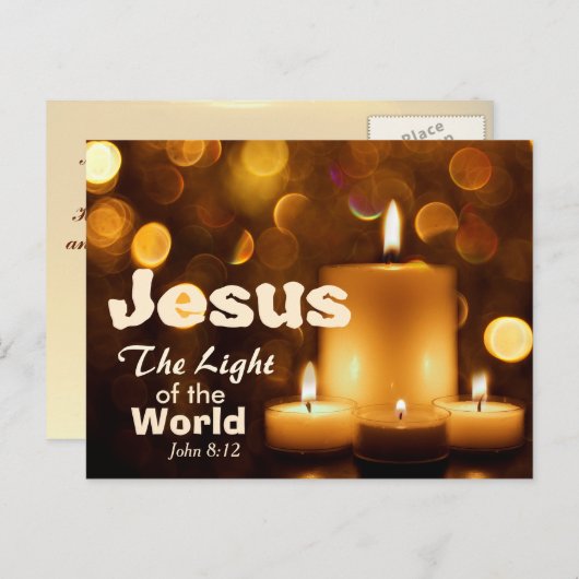 世界聖書の詩のはがきのイエス・ライト シーズンポストカード (正面/裏面)