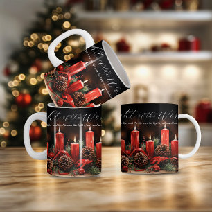 世界聖書エレガント聖句クリスマスの光 コーヒーマグカップ