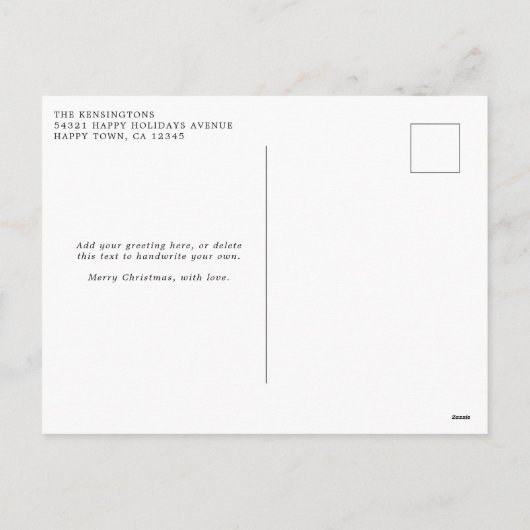 世界聖書聖句クリスチャン・クリスマスの光 シーズンポストカード (裏面)