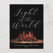 世界聖書聖句クリスチャン・クリスマスの光 シーズンポストカード (正面)