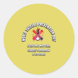 世界自殺防止デー。誰でも大事だ。 ラウンドシール