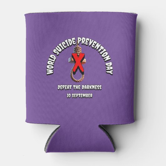 世界自殺防止デー。闇を倒す。 缶クーラー (正面)