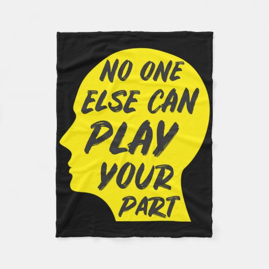 世界自殺防止認識度デイイエロー1 フリースブランケット (正面)