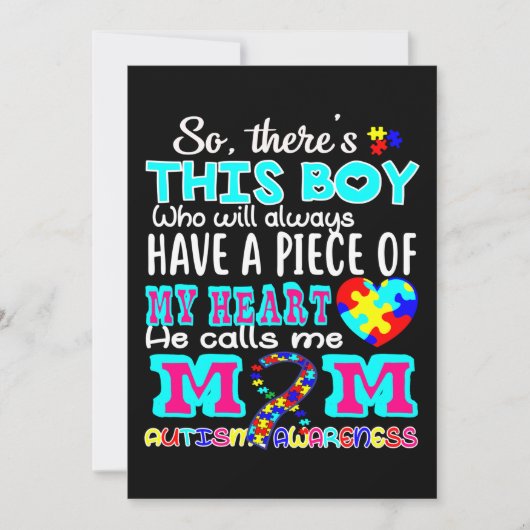 世界自閉症の日、シャツの自閉症に関する認識 セーブザデート (正面)