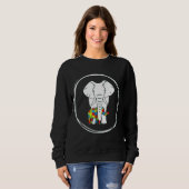 世界自閉症デイゾウパズル作品 スウェットシャツ (正面フル)