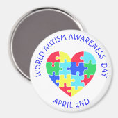 世界自閉症啓発デー4月2日マグネット マグネット (正面/裏面)