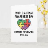 世界自閉症啓発デー カード (黄色い花)