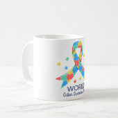 世界自閉症啓発デー コーヒーマグカップ (正面左)