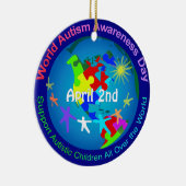 世界自閉症啓発デー セラミックオーナメント (右)