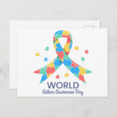 世界自閉症啓発デー ポストカード (正面/裏面)