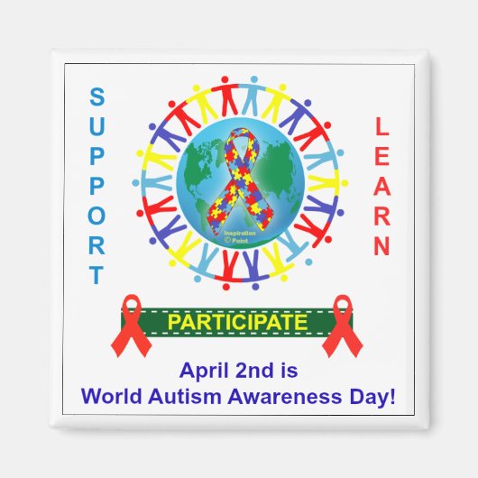 世界自閉症啓発デー マグネット (正面)