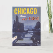 世界航空便の旅行ポスター カード (正面)