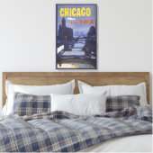 世界航空便の旅行ポスター キャンバスプリント (インサイチュ (寝室))