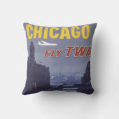 世界航空便の旅行ポスター クッション (裏面)